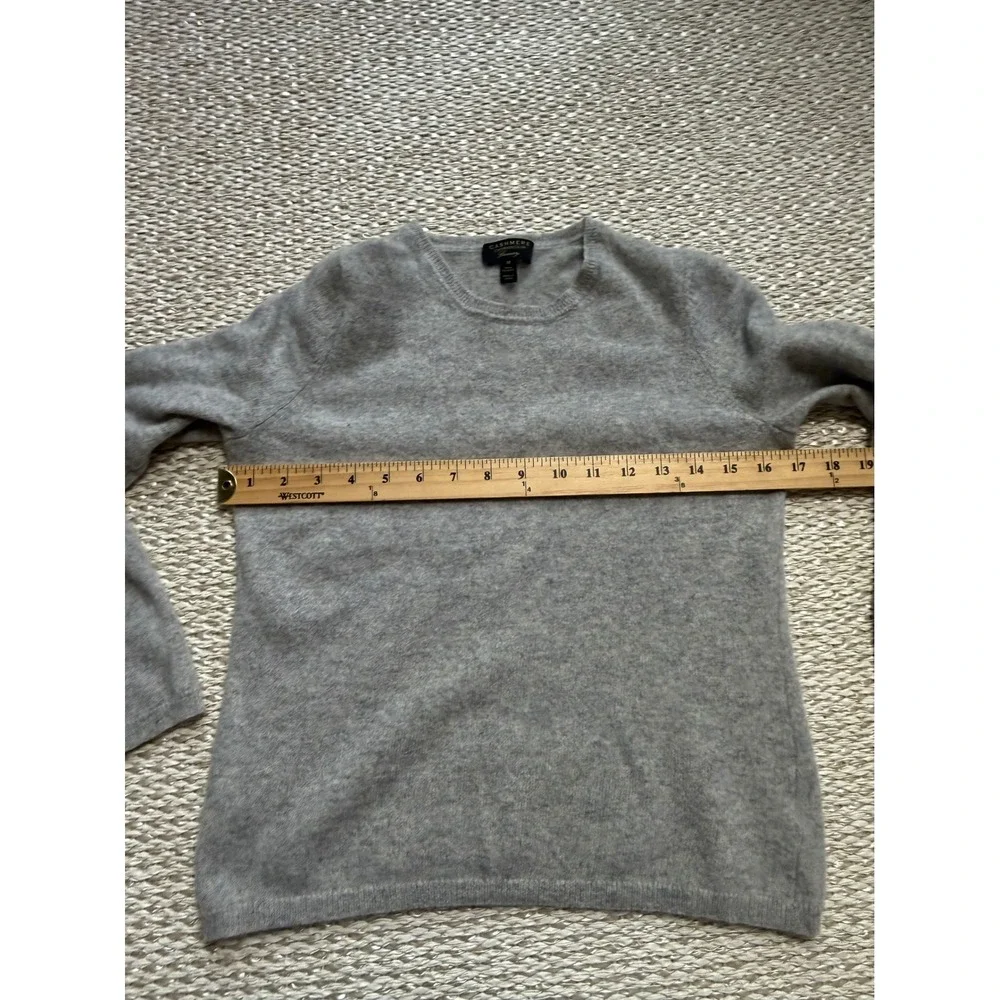 Charter Club Luxury Cashmere Sweater Womens Medium Gray Crewneck Pullover‎ Knit